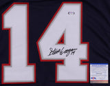 Steve Grogan Signed New England Patriots Jersey (PSA COA) Super Bowl XX QB