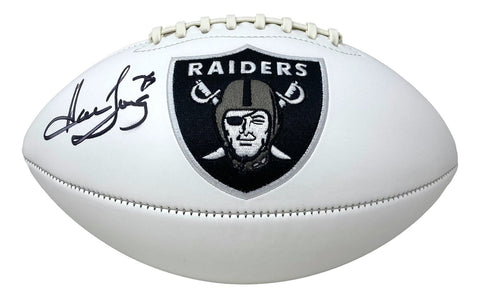 Howie Long Signed Oakland Raiders Logo Football BAS
