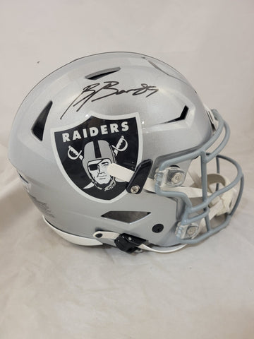 BROCK BOWERS SIGNED LAS VEGAS RAIDERS SPEEDFLEX AUTHENTIC HELMET BECKETT QR