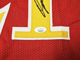 ATLANTA HAWKS DOMINIQUE WILKINS AUTOGRAPHED RED JERSEY "HOF" JSA STOCK #215699