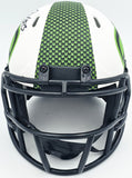 ERNEST JONES IV AUTOGRAPHED SEAHAWKS LUNAR ECLIPSE WHITE MINI HELMET MCS 242555
