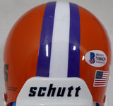 BRIAN DAWKINS AUTOGRAPHED CLEMSON ORANGE MINI HELMET IN BLACK BECKETT 185361