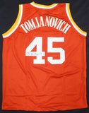 Rockets Rudy Tomjanovich Autographed Red Jersey Full Name Beckett QR #BH51732