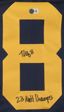 Tyler Morris Signed Michigan Wolverines Jersey Inscribed 23 Natl Champs/ Beckett