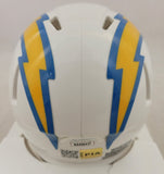 JC JACKSON SIGNED LOS ANGELES CHARGERS SPEED SPEED MINI HELMET JSA