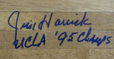 Jim Harrick Autographed/Inscr 6x6 Floorboard Piece UCLA Basketball Coach JSA