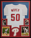 FRAMED PHILADELPHIA PHILLIES JAMIE MOYER AUTOGRAPHED SIGNED JERSEY PLAYBALL COA