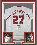 FRAMED Signed VLADIMIR VLAD GUERRERO 35x39 LA White Jersey JSA COA