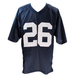 Saquon Barkley Autographed Blue Custom Jersey Penn State PSA/DNA 183600