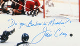 Jim Craig Signed 1980 Team USA 16x20 Photo "Do you Believe in Miracles"(Steiner)