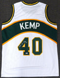 SEATTLE SONICS SHAWN KEMP AUTOGRAPHED SIGNED WHITE JERSEY PSA/DNA STOCK #187733