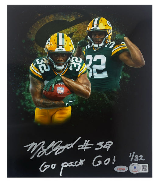 MarShawn Lloyd Autographed "Go Pack Go" 8 x 10 Photo Collage Beckett GDL LE 1/32