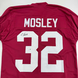 Autographed/Signed C.J. CJ Mosley Alabama Red College Football Jersey BAS COA