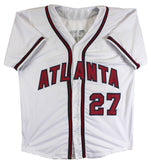 Fred McGriff Authentic Signed White Pro Style Jersey Autographed BAS Witnessed