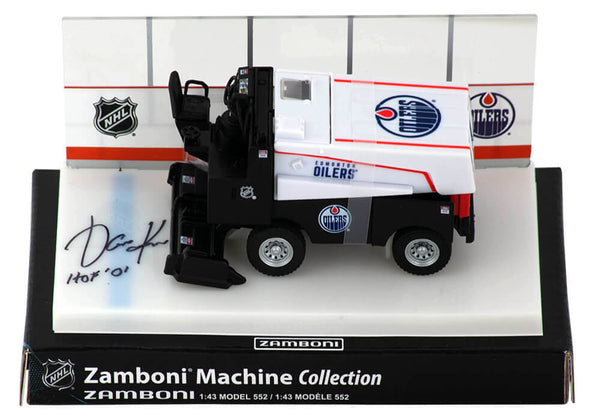 Jari Kurri Signed Edmonton Oilers NHL Mini Zamboni w/HOF'01 - (SCHWARTZ COA)