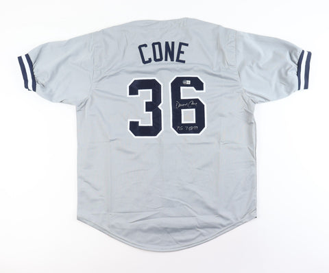 David Cone Signed New York Yankees Jersey Inscribed "P.G. 7-18-99" (Beckett)