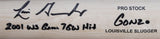 D-Backs Luis Gonzalez "2x Insc" Signed Blonde Louisville Slugger Bat BAS Witness