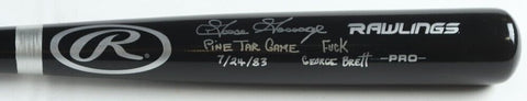 Goose Gossage Signed Rawlings Bat "PINE TAR GAME 7/24/83" & "F**k George Brett"