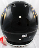 Ed Reed Autographed Baltimore Ravens F/S Speed Authentic Helmet-Beckett W Holo
