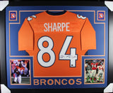SHANNON SHARPE (Broncos orange SKYLINE) Signed Autograph Framed Jersey Beckett