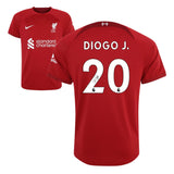 Diogo Jota Signed Liverpool FC 2021-22 Home Soccer Jersey #20 with Beckett COA