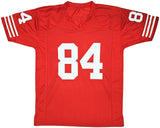 SAN FRANCISCO 49ERS BRENT JONES AUTOGRAPHED RED JERSEY PSA/DNA STOCK #212449