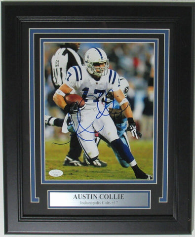 Austin Collie Indianapolis Colts Signed/Autographed 8x10 Photo Framed JSA 161509