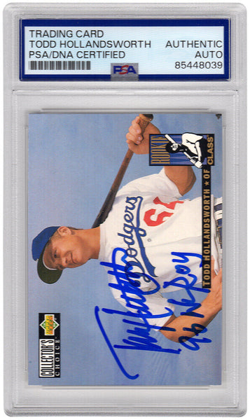 Todd Hollandsworth Signed Dodgers 1994 CC Rookie Card #658 w/ROY - (PSA Slabbed)