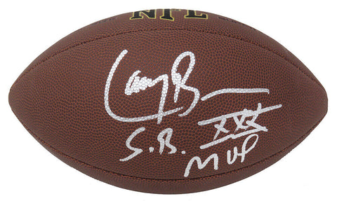 Larry Brown Signed Wilson Super Grip Full Size NFL Football w/SB XXX MVP - SS