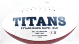 Chris Johnson Autographed Tennessee Titans Logo Football - Beckett W Hologram