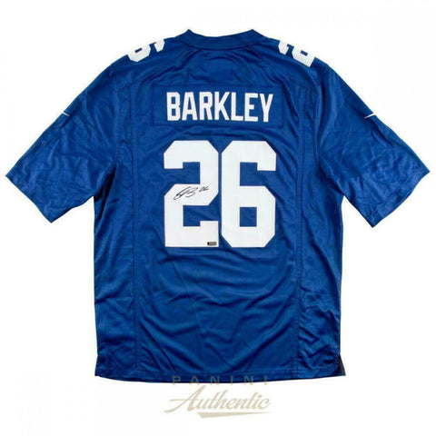 Saquon Barkley Autographed New York Giants Blue Nike Jersey Panini