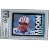 Warren Moon Autographed 1985 Topps #251 HOF Slabbed Trading Card Beckett 50666