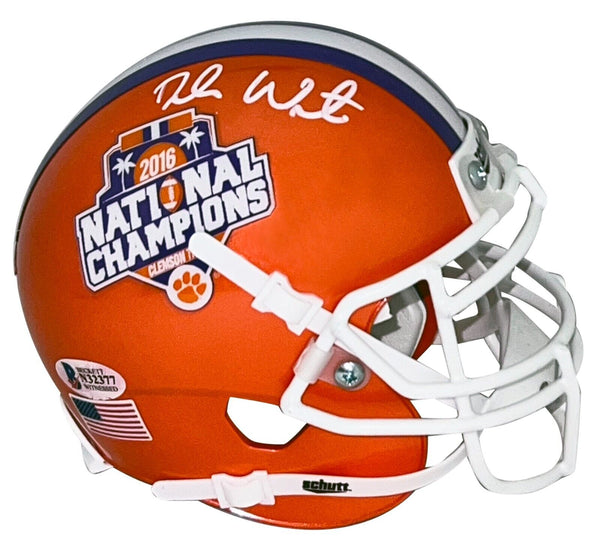 clemson football helmet image DESHAUN WATSON SIGNED CLEMSON TIGERS 2016 NATIONAL CHAMPIONS MINI HELM – Super Sports Center