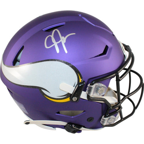 Justin Jefferson Autographed Minnesota Vikings SpeedFlex Beckett Witness 51018