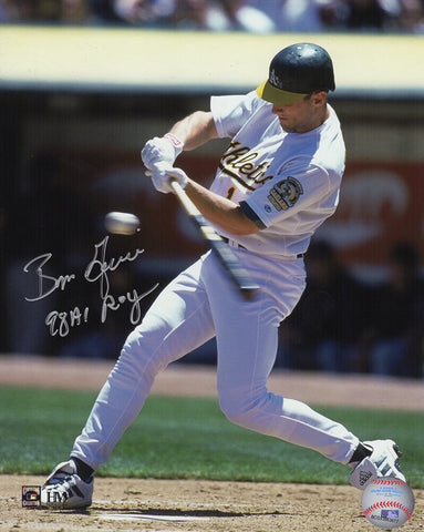 Ben Grieve Signed Oakland A's (Athletics) Action 8x10 Photo w/98 AL ROY (SS COA)