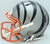 Ja'Marr Chase Signed Bengals Flash Gray Full Size Authentic Speed Helmet Beckett