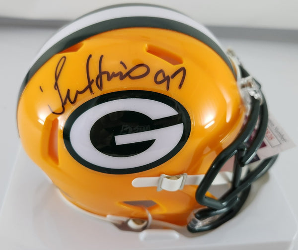 Packers Great TIM HARRIS Signed Riddell SPEED Mini Helmet AUTO - JSA