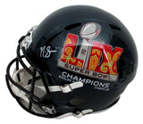 Nick Sirianni Signed Full Size Replica SB LIX Champs Helmet Eagles BAS 195562