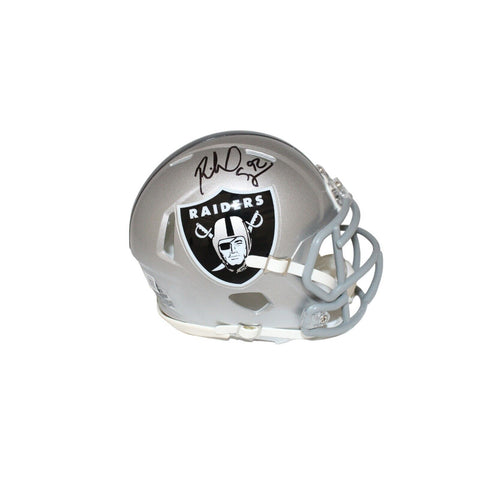 Richard Seymour Signed Las Vegas Raiders Speed Mini Helmet Beckett 42356