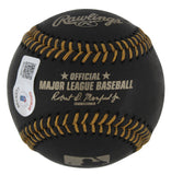 Royals Salvador Perez "2015 WS MVP" Signed Black Oml Baseball BAS Witnessed