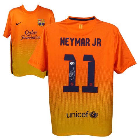 Neymar Jr Signed FC Barcelona Away Soccer Jersey #11 with Beckett COA