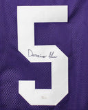 Derrius Guice Autographed/Signed College Style XL Purple Jersey JSA 21988