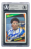 Eric Dickerson Signed 1984 Topps #280 Los Angeles Rams Rookie Card HOF 99 BAS
