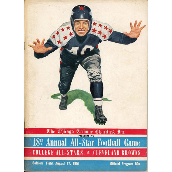 Unautographed Magazine 18th College Allstars vs Browns 1951 Program 58464