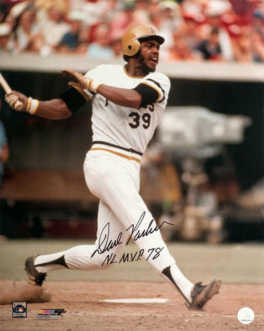 Dave Parker Signed Pirates White Jersey Action 16x20 Photo w/NL MVP 78 -(SS COA)
