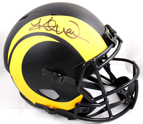 Kurt Warner Autographed Rams F/S Eclipse Speed Helmet- Beckett W Hologram *Black