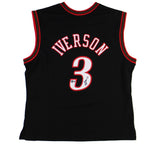 Allen Iverson Signed Philadelphia 76ers Mitchell &Ness Swingman Black NBA Jersey