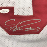 Framed Autographed/Signed Calvin Ridley 33x42 Alabama White Jersey JSA COA