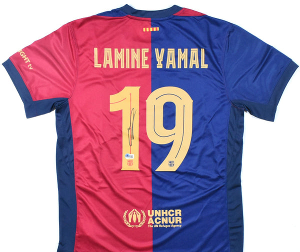 Lamine Yamal Signed FC Barcelona Home Soccer Jersey #19 - Beckett Hologram