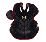 Evan Gattis Signed Game Used Red & Navy Under Armor Catchers Gear -2014 Game Use